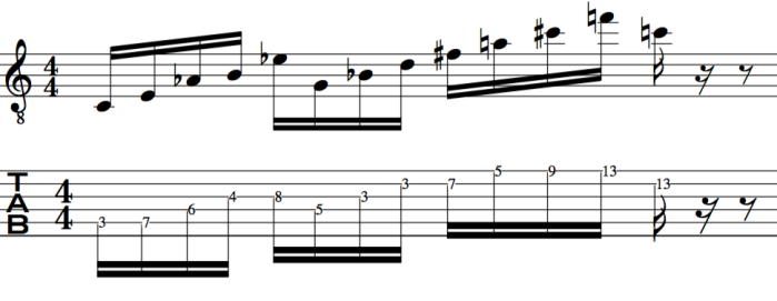 16ths 23rd chord 12tone row jazz guitar lesson
